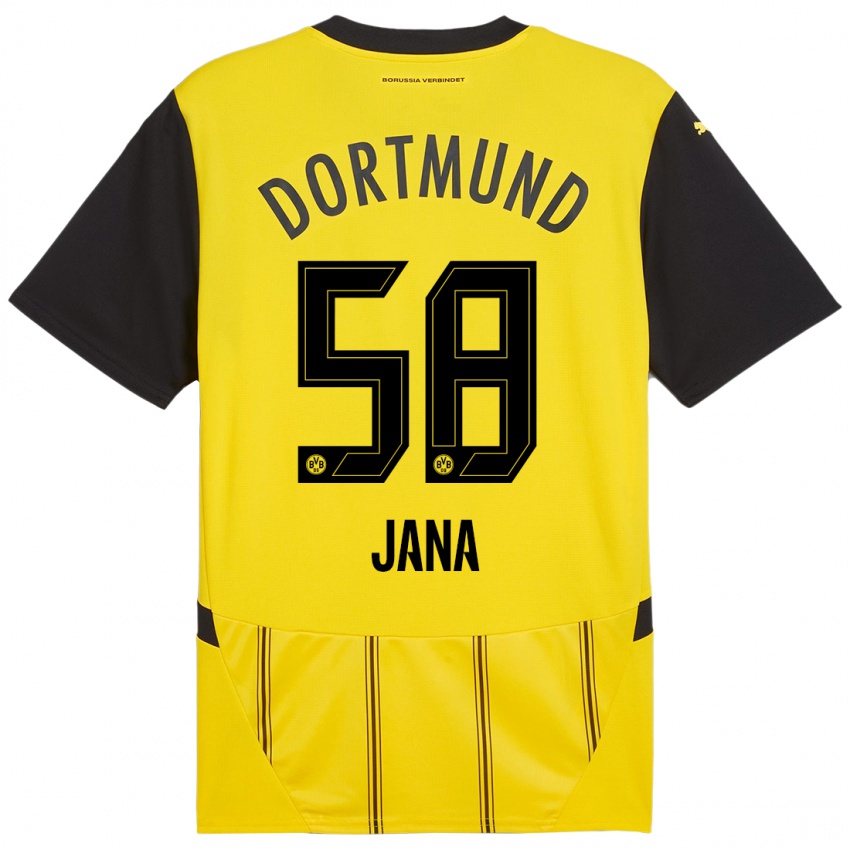 Børn Nordberg Jana #58 Gul Sort Hjemmebane Spillertrøjer 2024/25 Trøje T-Shirt