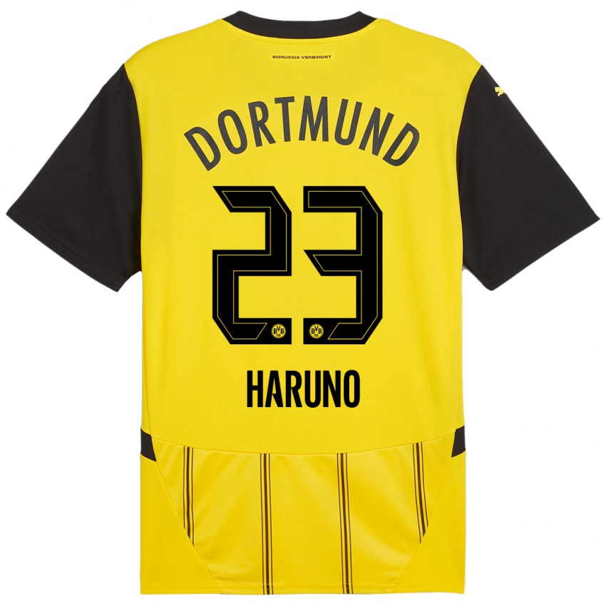 Børn Sasaki Haruno #23 Gul Sort Hjemmebane Spillertrøjer 2024/25 Trøje T-Shirt