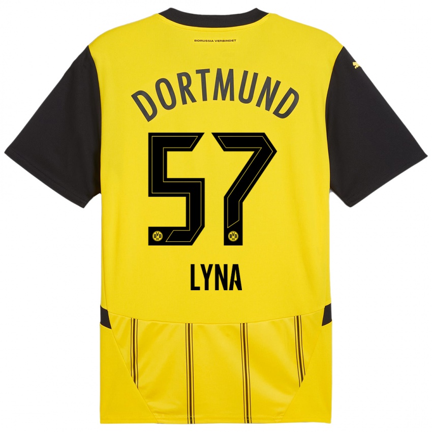 Børn Schwarz Lyna #57 Gul Sort Hjemmebane Spillertrøjer 2024/25 Trøje T-Shirt