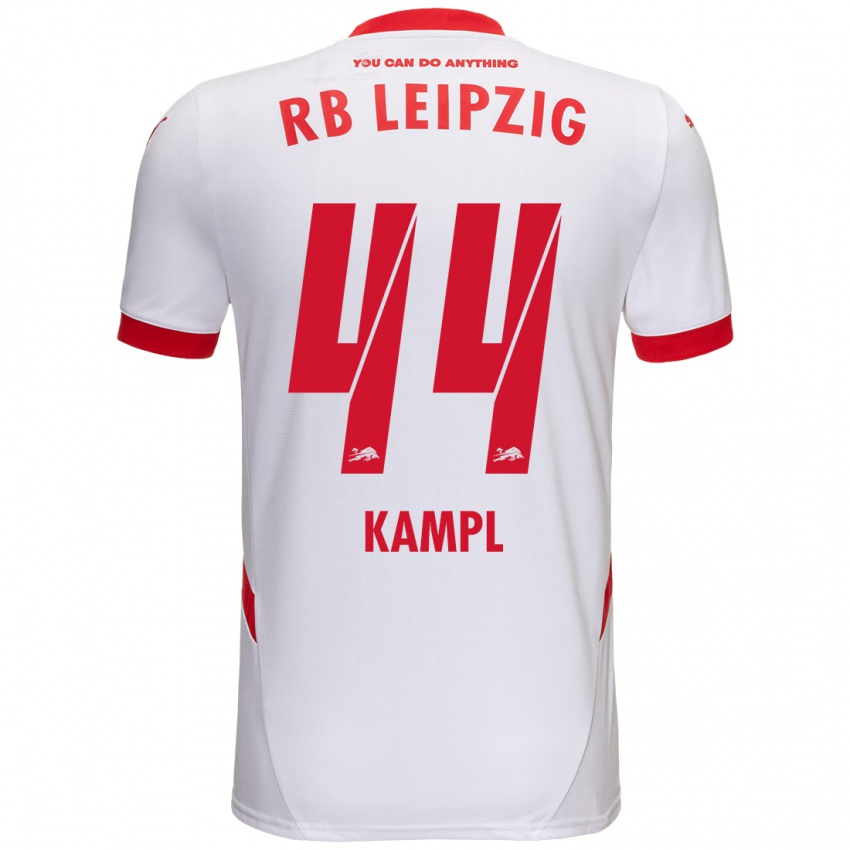 Børn Kevin Kampl #44 Hvid Rød Hjemmebane Spillertrøjer 2024/25 Trøje T-Shirt