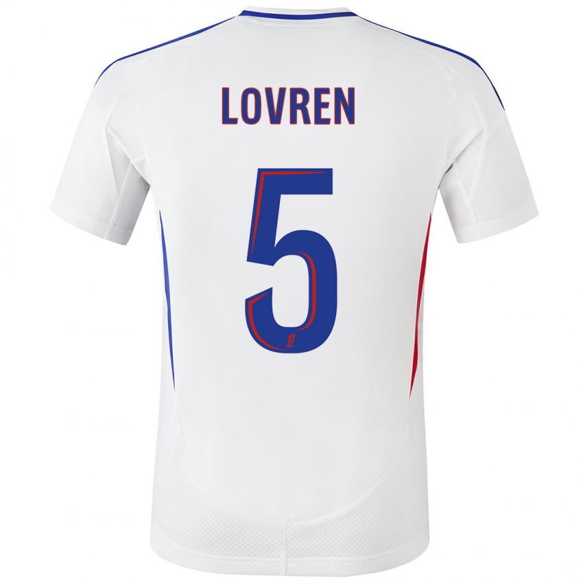 Børn Dejan Lovren #5 Hvid Blå Hjemmebane Spillertrøjer 2024/25 Trøje T-Shirt