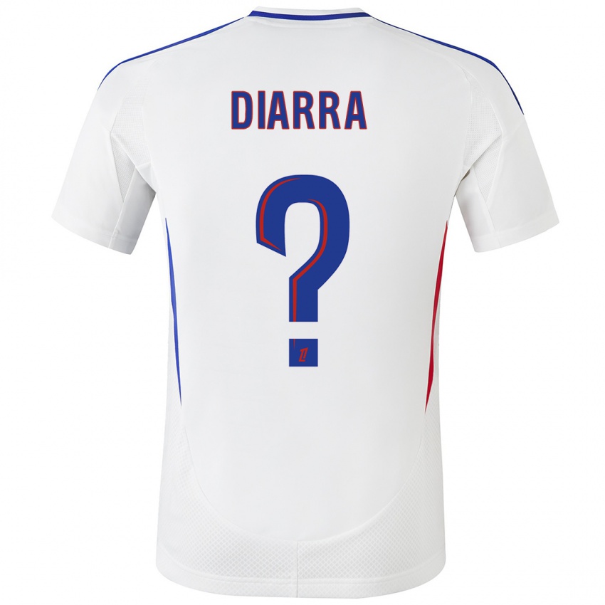 Børn Lassine Diarra #0 Hvid Blå Hjemmebane Spillertrøjer 2024/25 Trøje T-Shirt