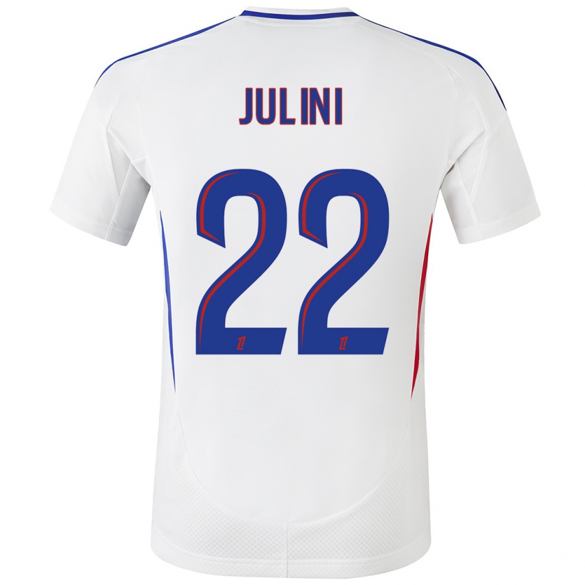 Børn Sally Julini #22 Hvid Blå Hjemmebane Spillertrøjer 2024/25 Trøje T-Shirt