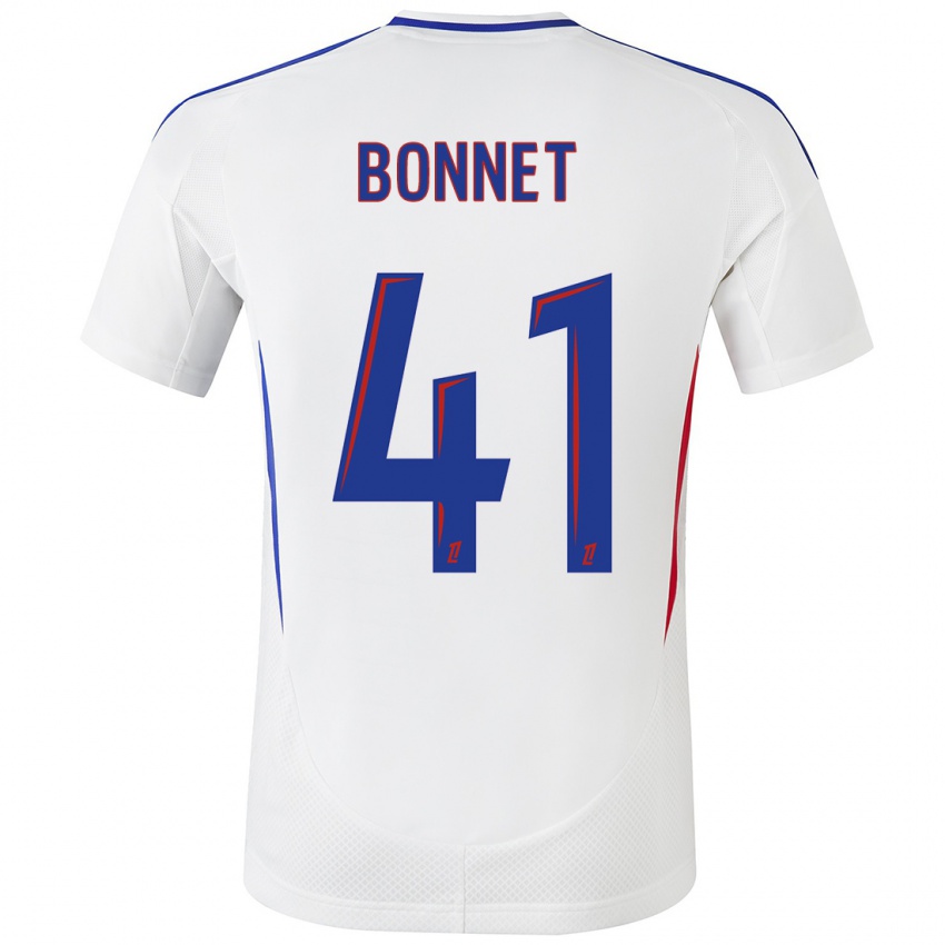 Børn Noam Bonnet #41 Hvid Blå Hjemmebane Spillertrøjer 2024/25 Trøje T-Shirt