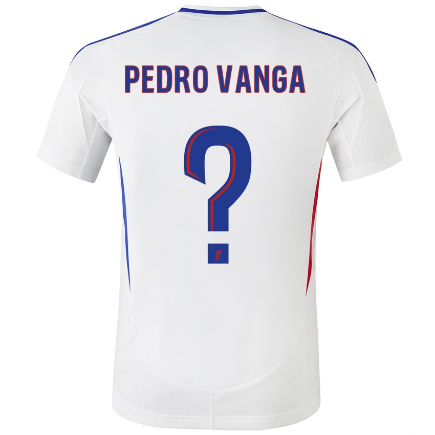 Børn Emerson Pedro Vanga #0 Hvid Blå Hjemmebane Spillertrøjer 2024/25 Trøje T-Shirt