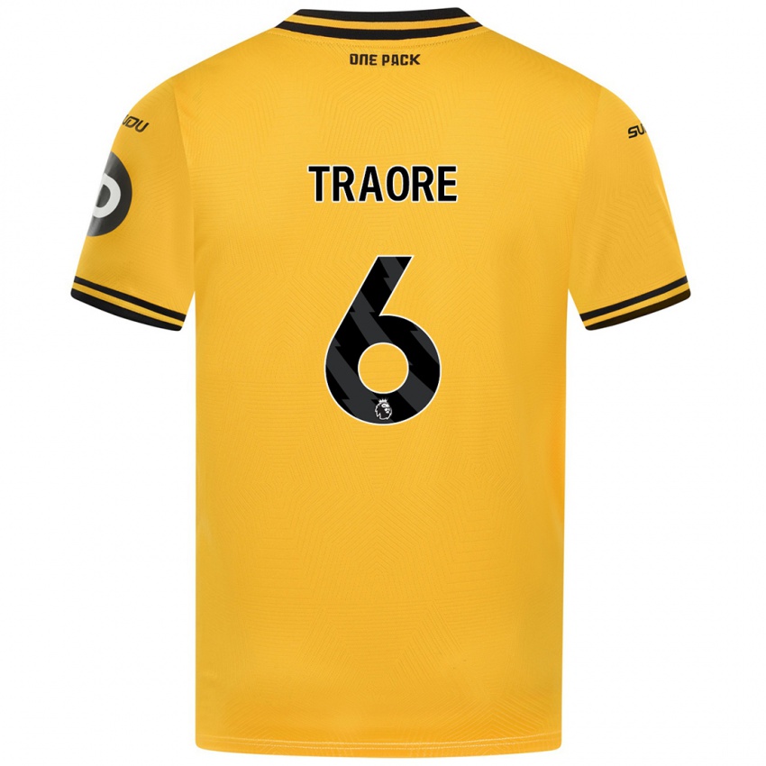 Børn Boubacar Traoré #6 Gul Hjemmebane Spillertrøjer 2024/25 Trøje T-Shirt