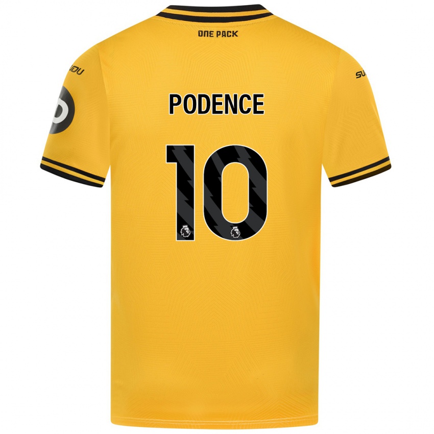 Børn Daniel Podence #10 Gul Hjemmebane Spillertrøjer 2024/25 Trøje T-Shirt