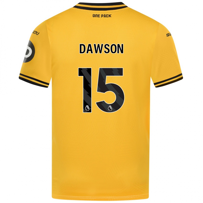 Børn Craig Dawson #15 Gul Hjemmebane Spillertrøjer 2024/25 Trøje T-Shirt