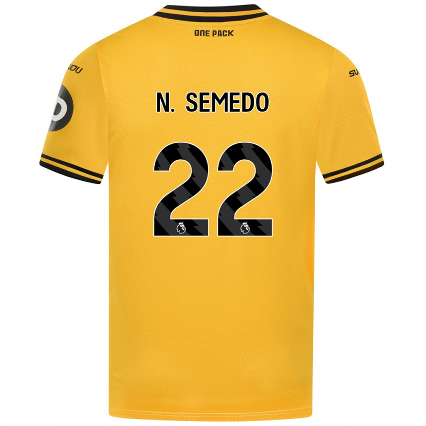 Børn Nelson Semedo #22 Gul Hjemmebane Spillertrøjer 2024/25 Trøje T-Shirt