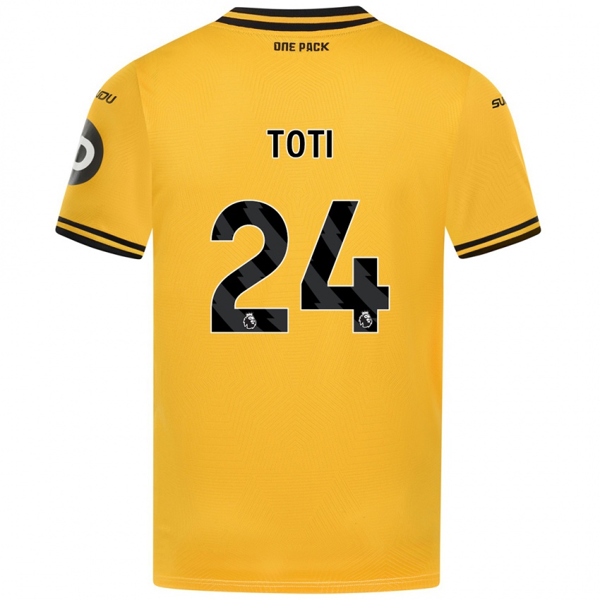 Børn Toti #24 Gul Hjemmebane Spillertrøjer 2024/25 Trøje T-Shirt