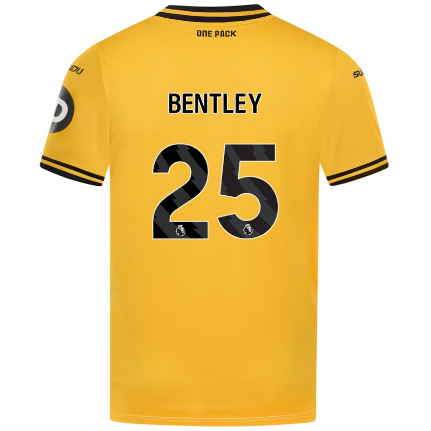 Børn Daniel Bentley #25 Gul Hjemmebane Spillertrøjer 2024/25 Trøje T-Shirt