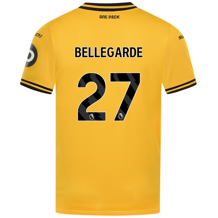 Børn Jean-Ricner Bellegarde #27 Gul Hjemmebane Spillertrøjer 2024/25 Trøje T-Shirt