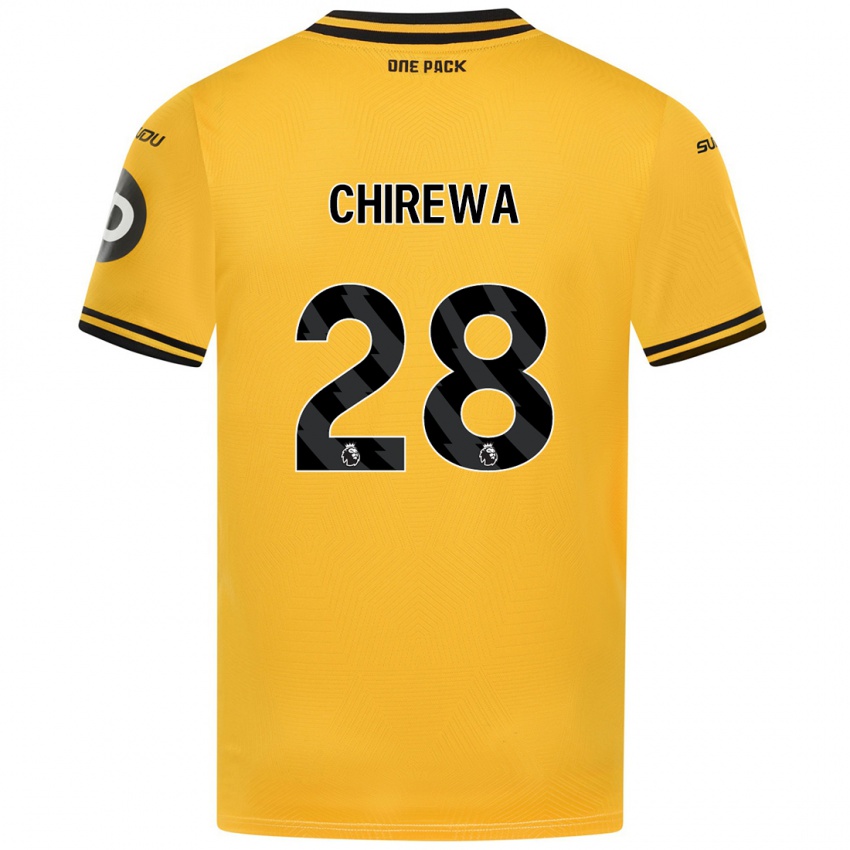 Børn Tawanda Chirewa #28 Gul Hjemmebane Spillertrøjer 2024/25 Trøje T-Shirt