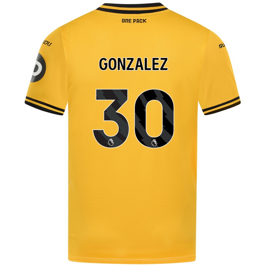 Børn Enso González #30 Gul Hjemmebane Spillertrøjer 2024/25 Trøje T-Shirt