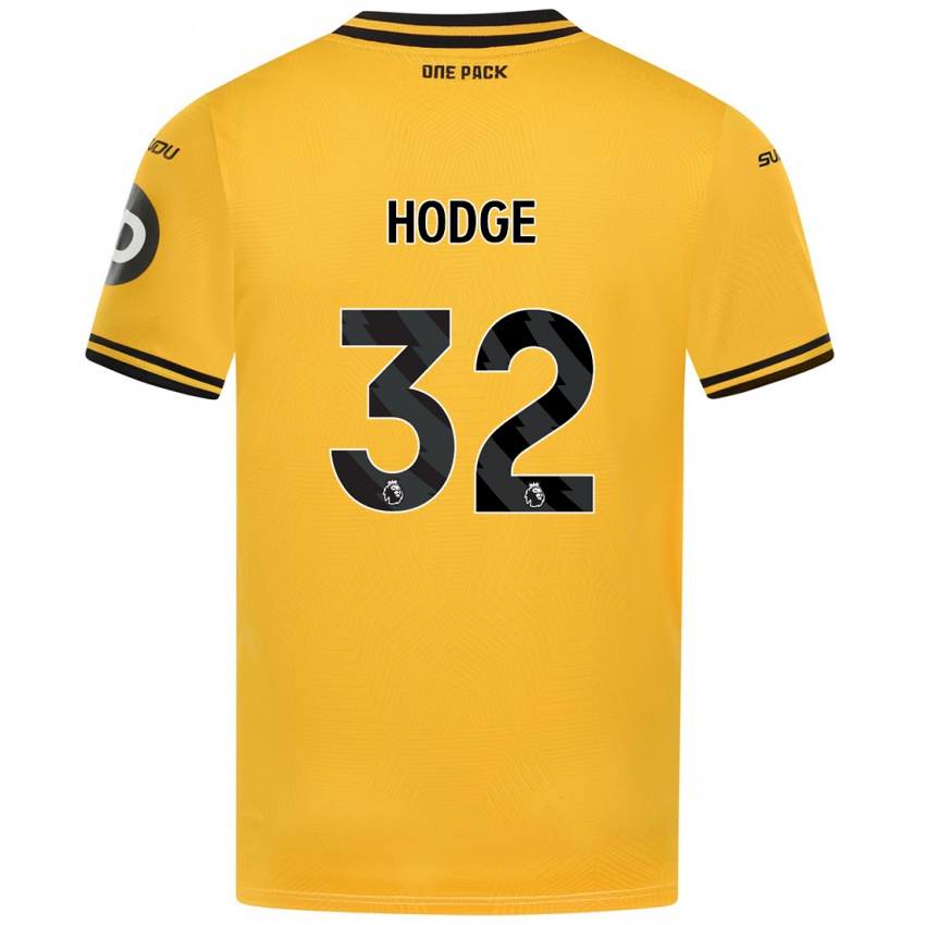 Børn Joe Hodge #32 Gul Hjemmebane Spillertrøjer 2024/25 Trøje T-Shirt