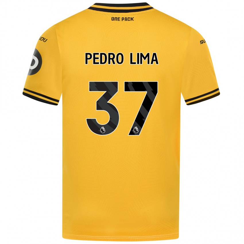 Børn Pedro Lima #37 Gul Hjemmebane Spillertrøjer 2024/25 Trøje T-Shirt