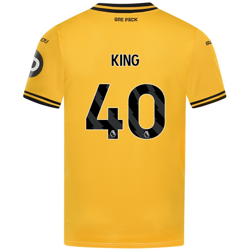 Børn Tom King #40 Gul Hjemmebane Spillertrøjer 2024/25 Trøje T-Shirt