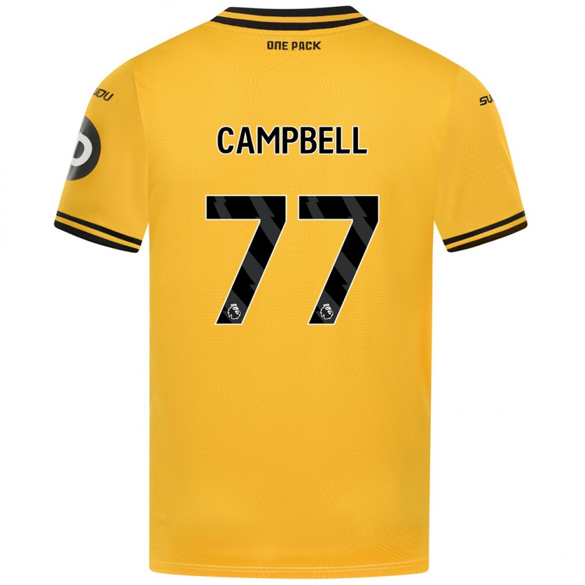 Børn Chem Campbell #77 Gul Hjemmebane Spillertrøjer 2024/25 Trøje T-Shirt