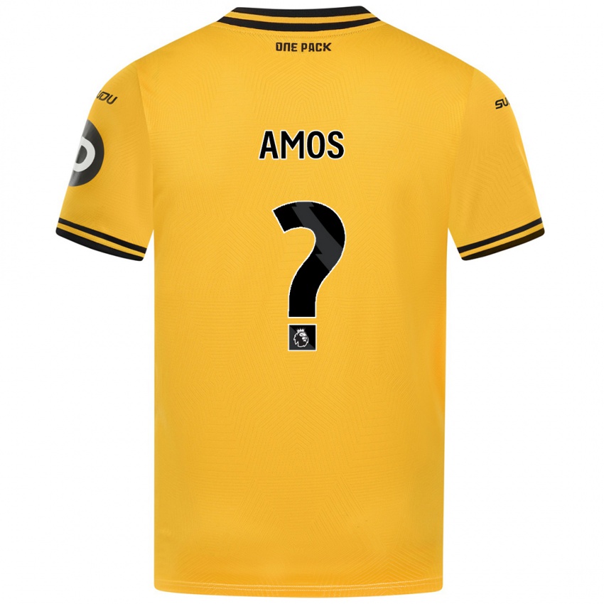 Børn Stan Amos #0 Gul Hjemmebane Spillertrøjer 2024/25 Trøje T-Shirt