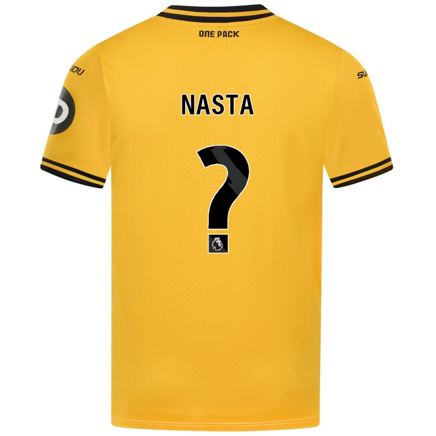 Børn Arthur Nasta #0 Gul Hjemmebane Spillertrøjer 2024/25 Trøje T-Shirt