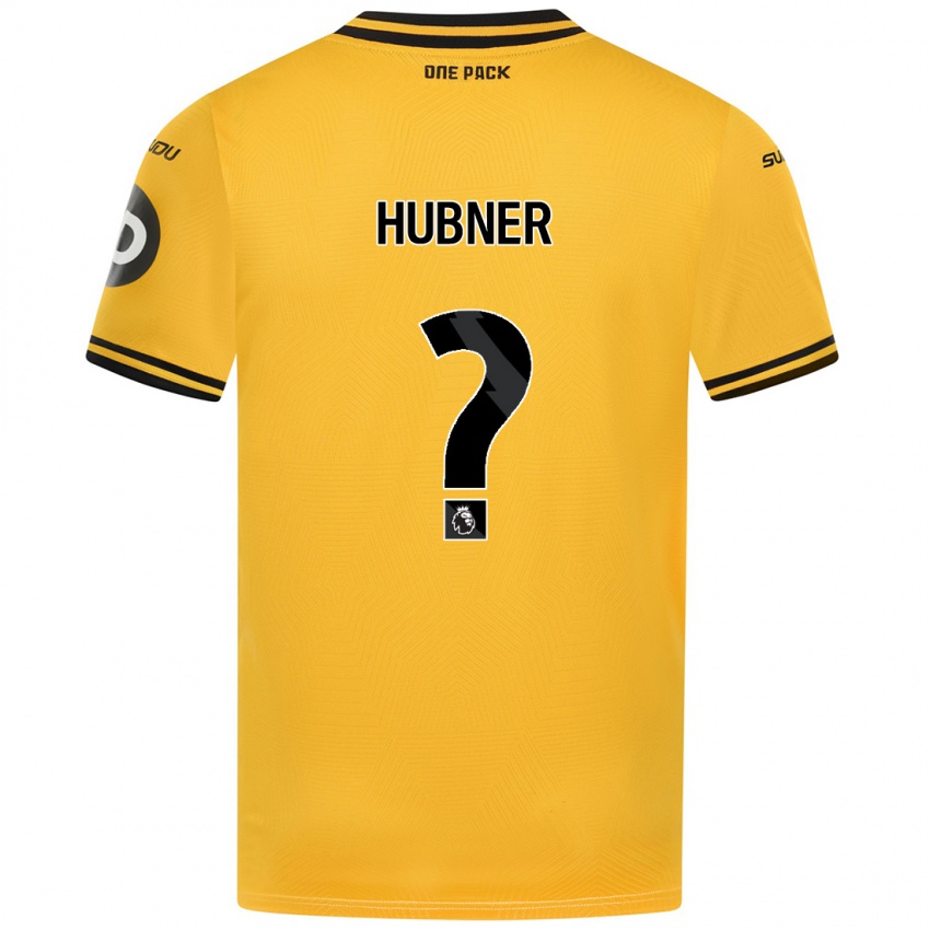 Børn Justin Hubner #0 Gul Hjemmebane Spillertrøjer 2024/25 Trøje T-Shirt