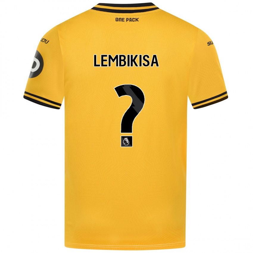 Børn Dexter Lembikisa #0 Gul Hjemmebane Spillertrøjer 2024/25 Trøje T-Shirt