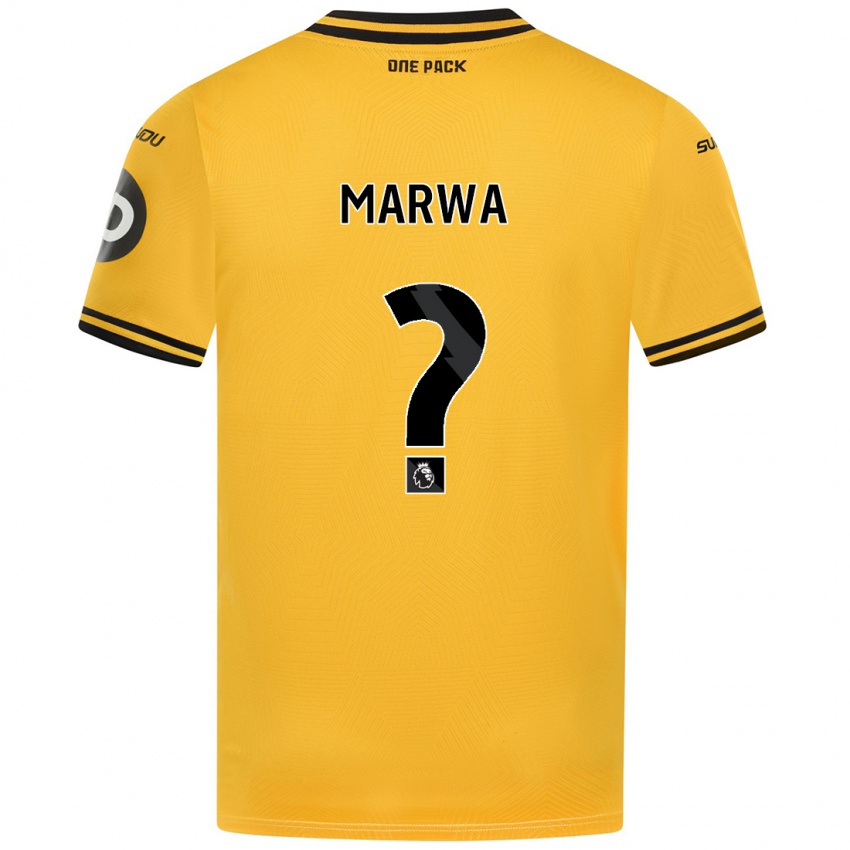 Børn Bjørn Marwa #0 Gul Hjemmebane Spillertrøjer 2024/25 Trøje T-Shirt