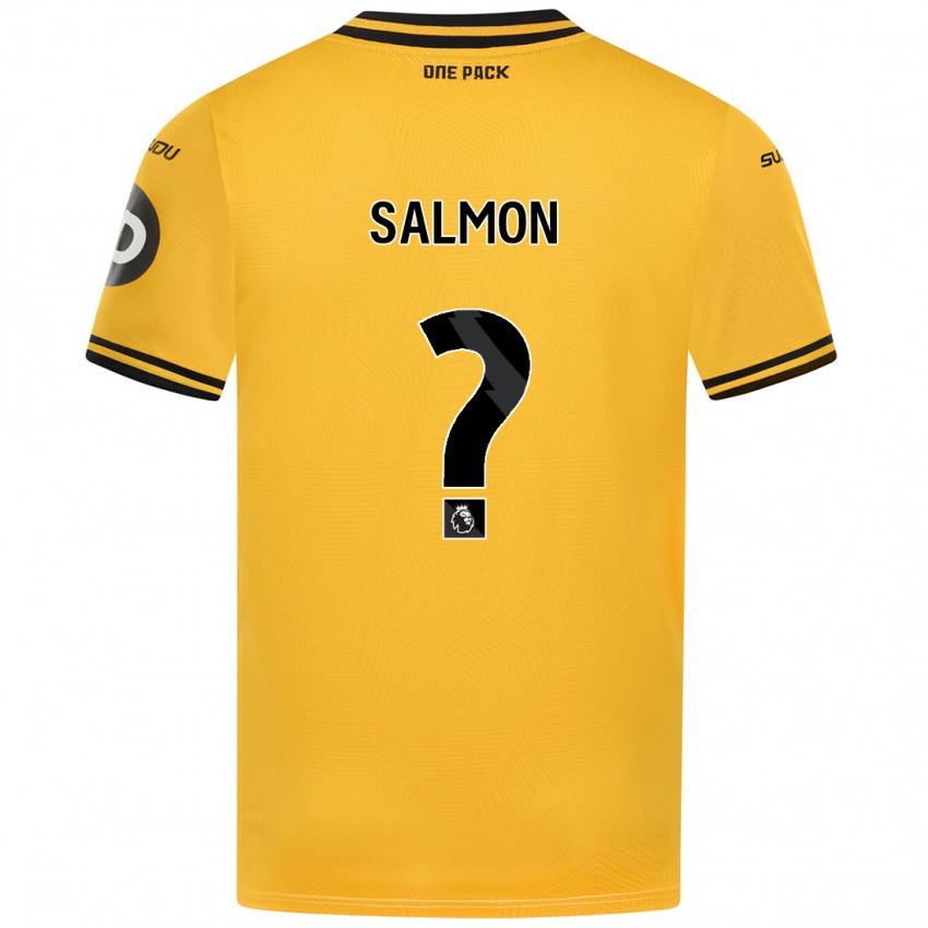 Børn Fabian Salmon #0 Gul Hjemmebane Spillertrøjer 2024/25 Trøje T-Shirt