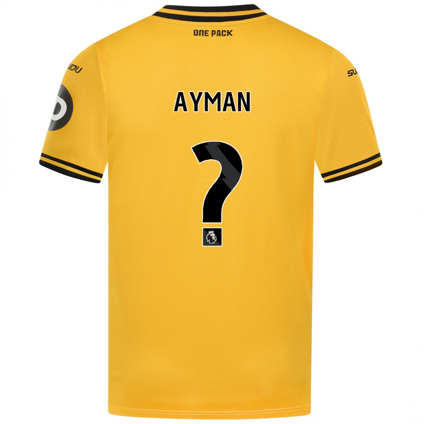 Børn Alvin Ayman #0 Gul Hjemmebane Spillertrøjer 2024/25 Trøje T-Shirt