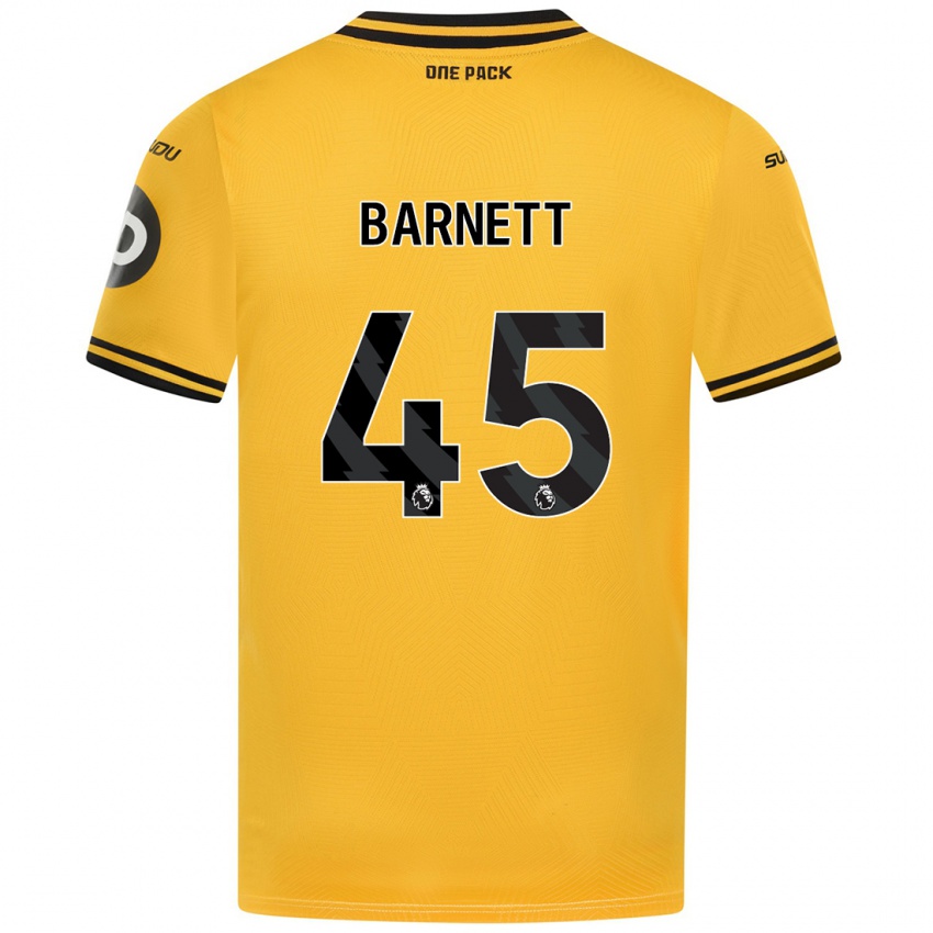 Børn Ty Barnett #45 Gul Hjemmebane Spillertrøjer 2024/25 Trøje T-Shirt