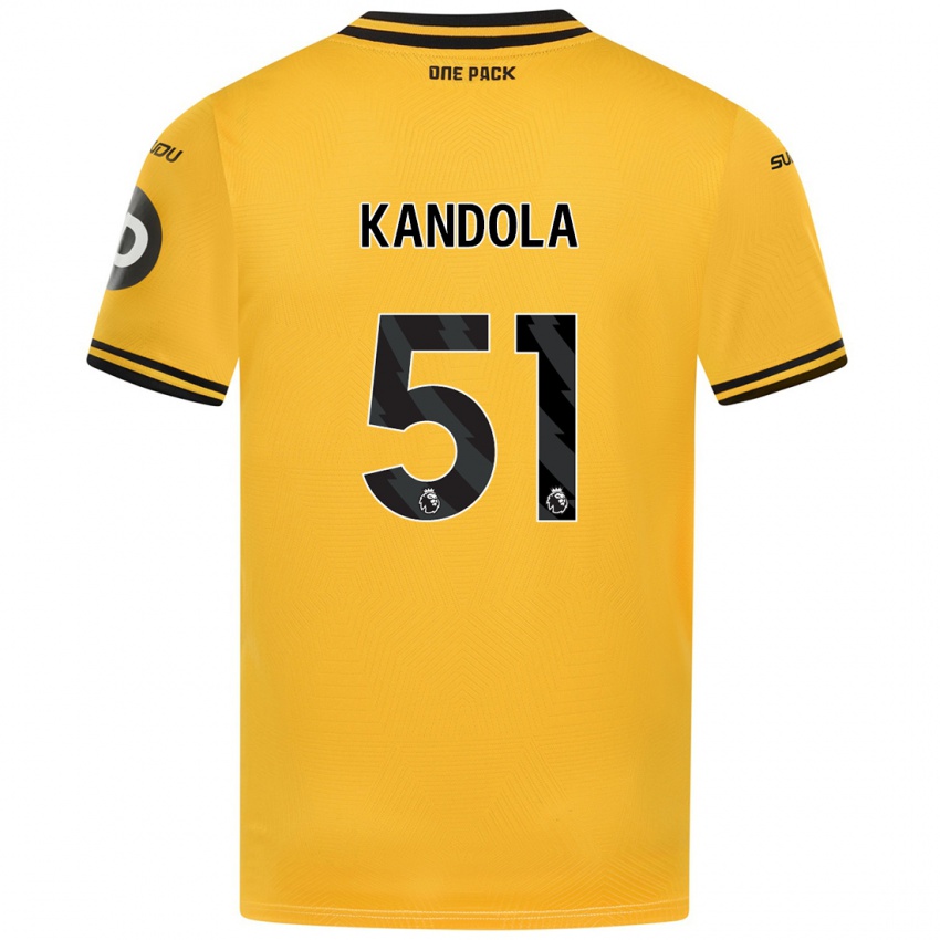 Børn Kam Kandola #51 Gul Hjemmebane Spillertrøjer 2024/25 Trøje T-Shirt