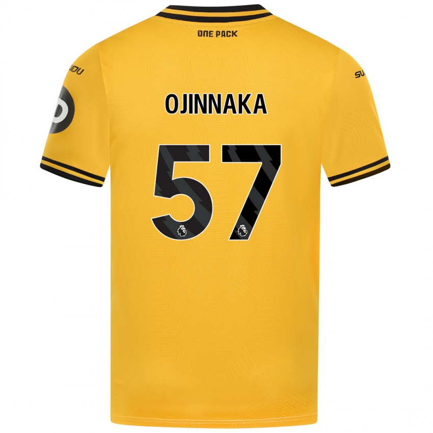 Børn Temple Ojinnaka #57 Gul Hjemmebane Spillertrøjer 2024/25 Trøje T-Shirt