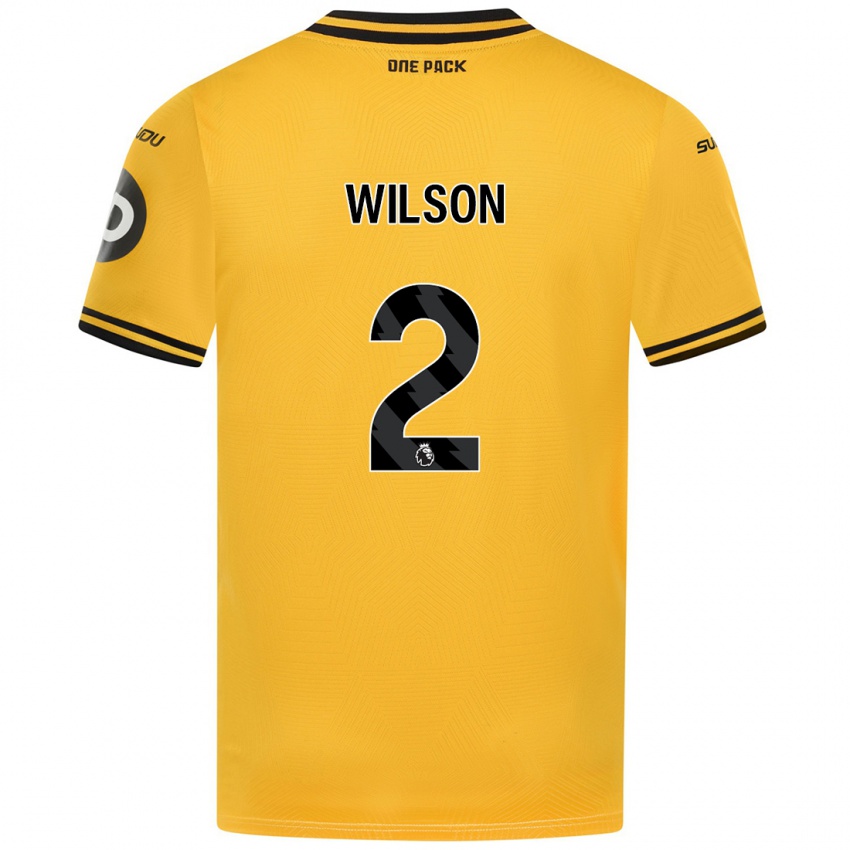 Børn Ellie Wilson #2 Gul Hjemmebane Spillertrøjer 2024/25 Trøje T-Shirt