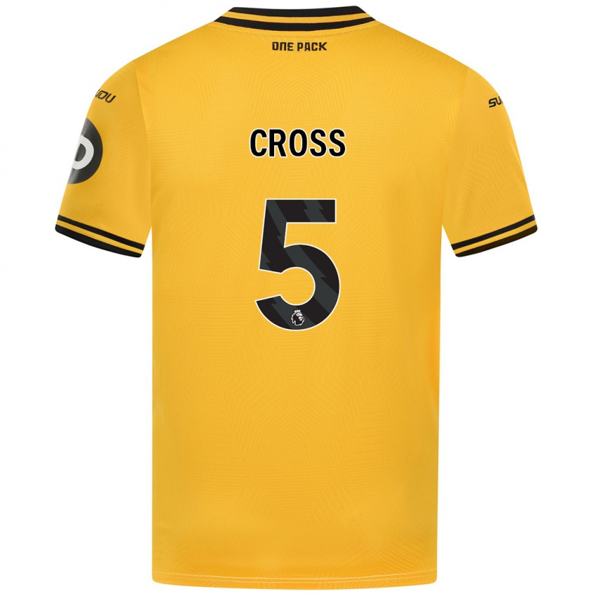 Børn Emma Cross #5 Gul Hjemmebane Spillertrøjer 2024/25 Trøje T-Shirt