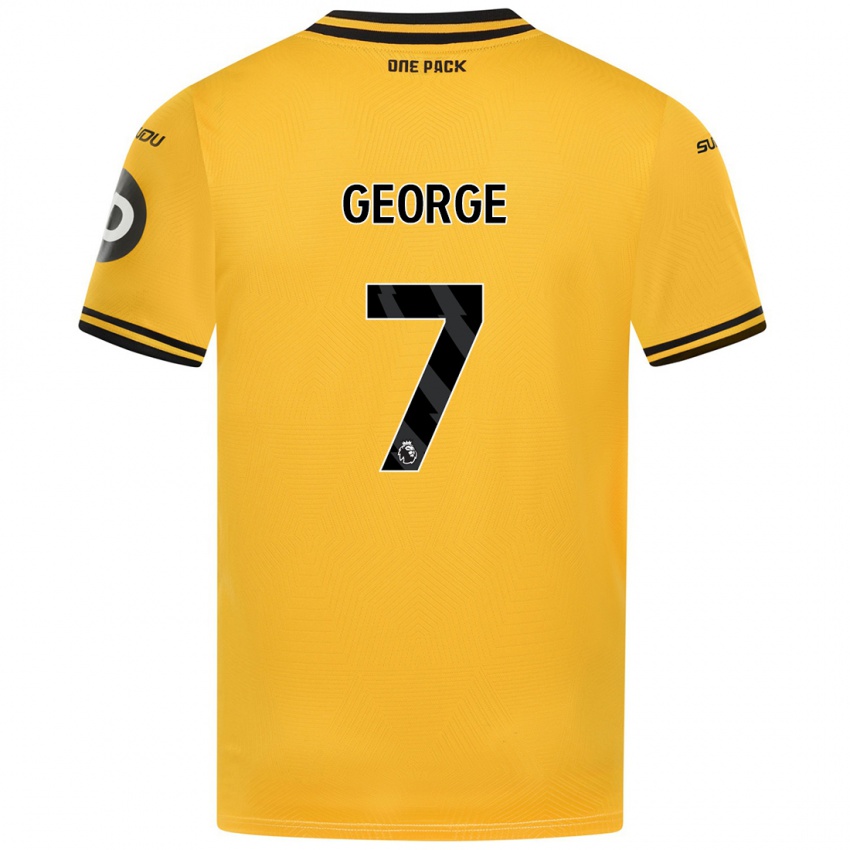 Børn Tammi George #7 Gul Hjemmebane Spillertrøjer 2024/25 Trøje T-Shirt