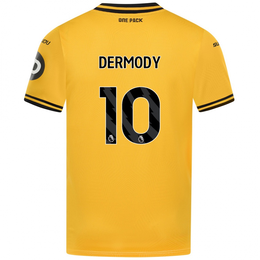 Børn Helen Dermody #10 Gul Hjemmebane Spillertrøjer 2024/25 Trøje T-Shirt