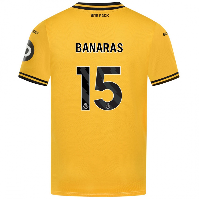 Børn Layla Banaras #15 Gul Hjemmebane Spillertrøjer 2024/25 Trøje T-Shirt