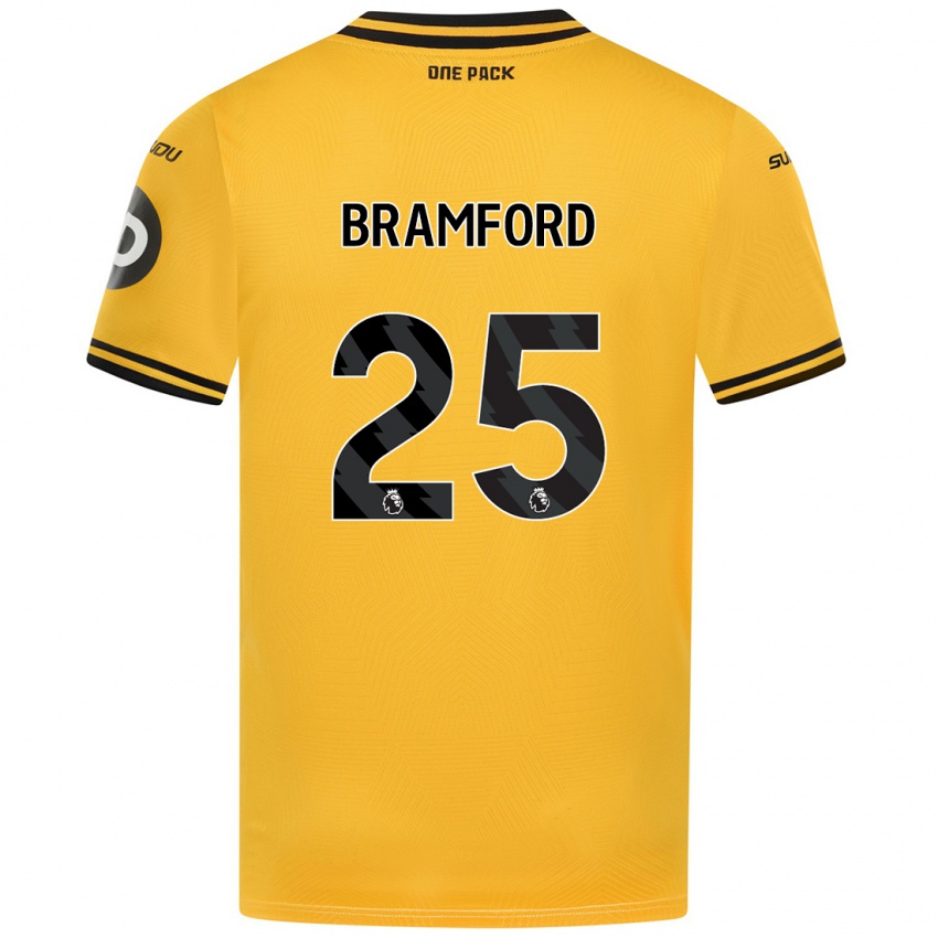 Børn Sophie Bramford #25 Gul Hjemmebane Spillertrøjer 2024/25 Trøje T-Shirt