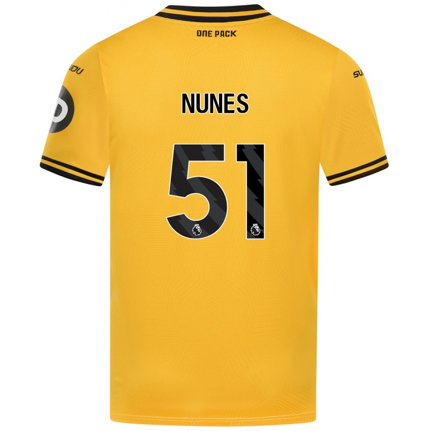 Børn Grazi Nunes #51 Gul Hjemmebane Spillertrøjer 2024/25 Trøje T-Shirt