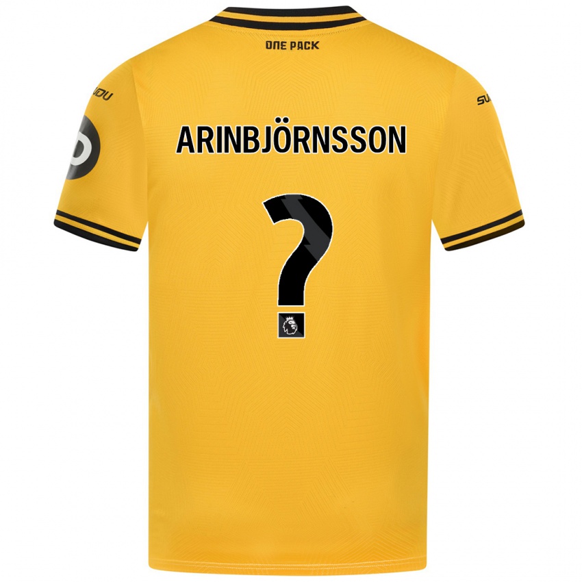 Børn Pálmi Rafn Arinbjörnsson #0 Gul Hjemmebane Spillertrøjer 2024/25 Trøje T-Shirt