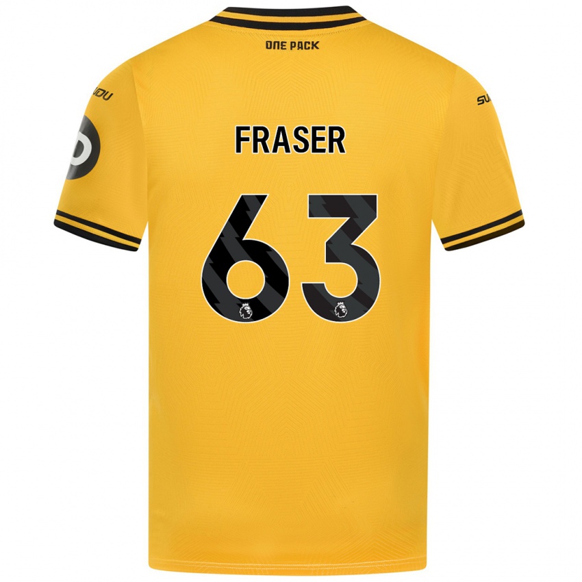 Børn Nathan Fraser #63 Gul Hjemmebane Spillertrøjer 2024/25 Trøje T-Shirt