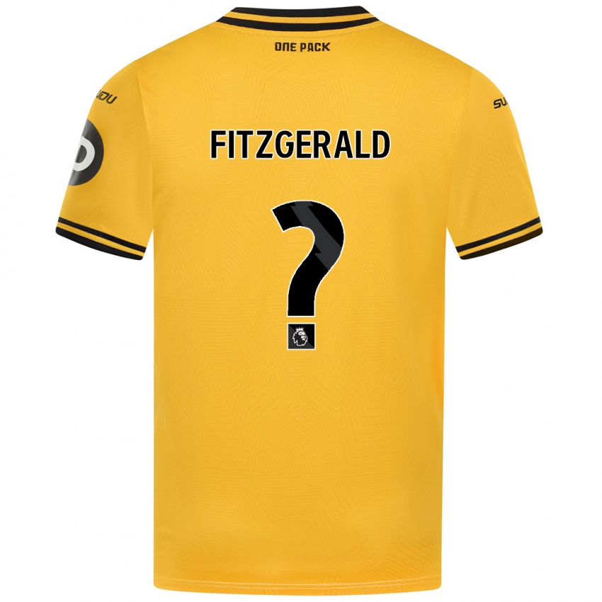 Børn Kyle Fitzgerald #0 Gul Hjemmebane Spillertrøjer 2024/25 Trøje T-Shirt