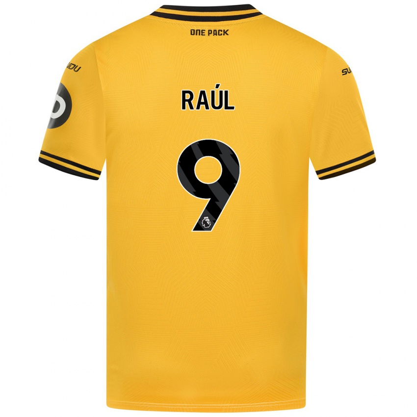 Børn Raul Jimenez #9 Gul Hjemmebane Spillertrøjer 2024/25 Trøje T-Shirt