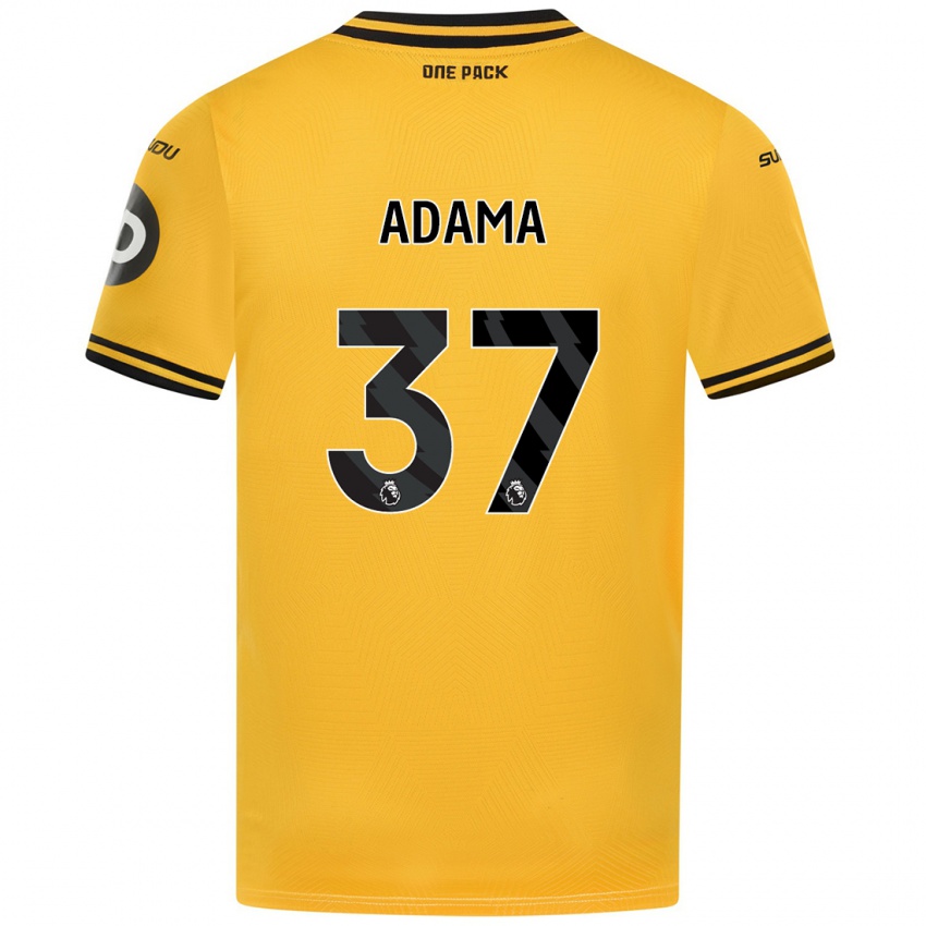 Børn Adama Traore #37 Gul Hjemmebane Spillertrøjer 2024/25 Trøje T-Shirt