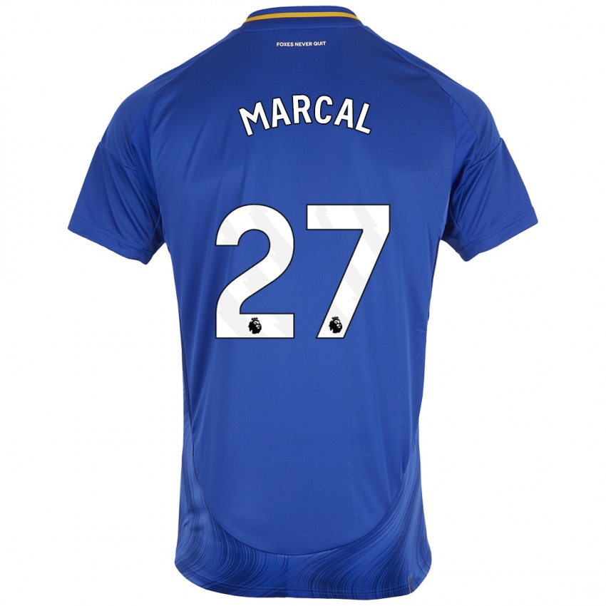 Børn Wanya Marçal #27 Blå Hvid Hjemmebane Spillertrøjer 2024/25 Trøje T-Shirt