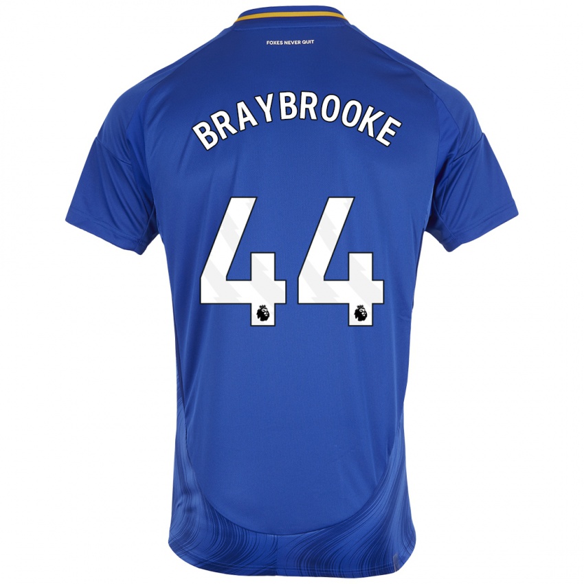 Børn Sammy Braybrooke #44 Blå Hvid Hjemmebane Spillertrøjer 2024/25 Trøje T-Shirt