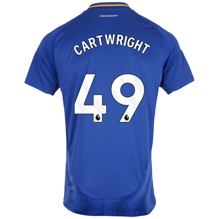 Børn Henry Cartwright #49 Blå Hvid Hjemmebane Spillertrøjer 2024/25 Trøje T-Shirt