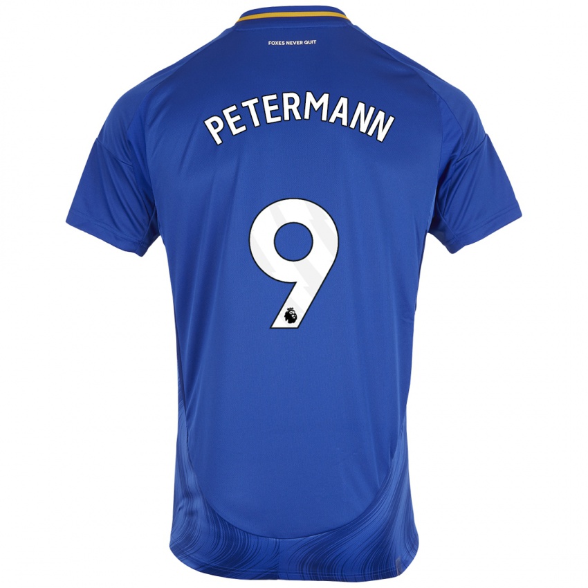 Børn Lena Petermann #9 Blå Hvid Hjemmebane Spillertrøjer 2024/25 Trøje T-Shirt