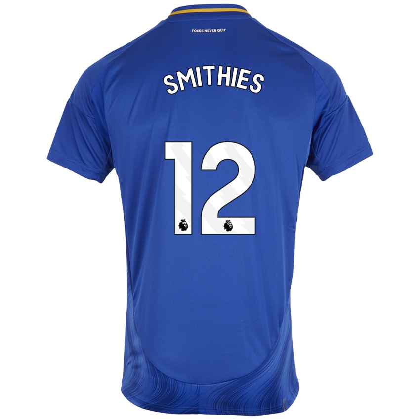 Børn Alex Smithies #12 Blå Hvid Hjemmebane Spillertrøjer 2024/25 Trøje T-Shirt