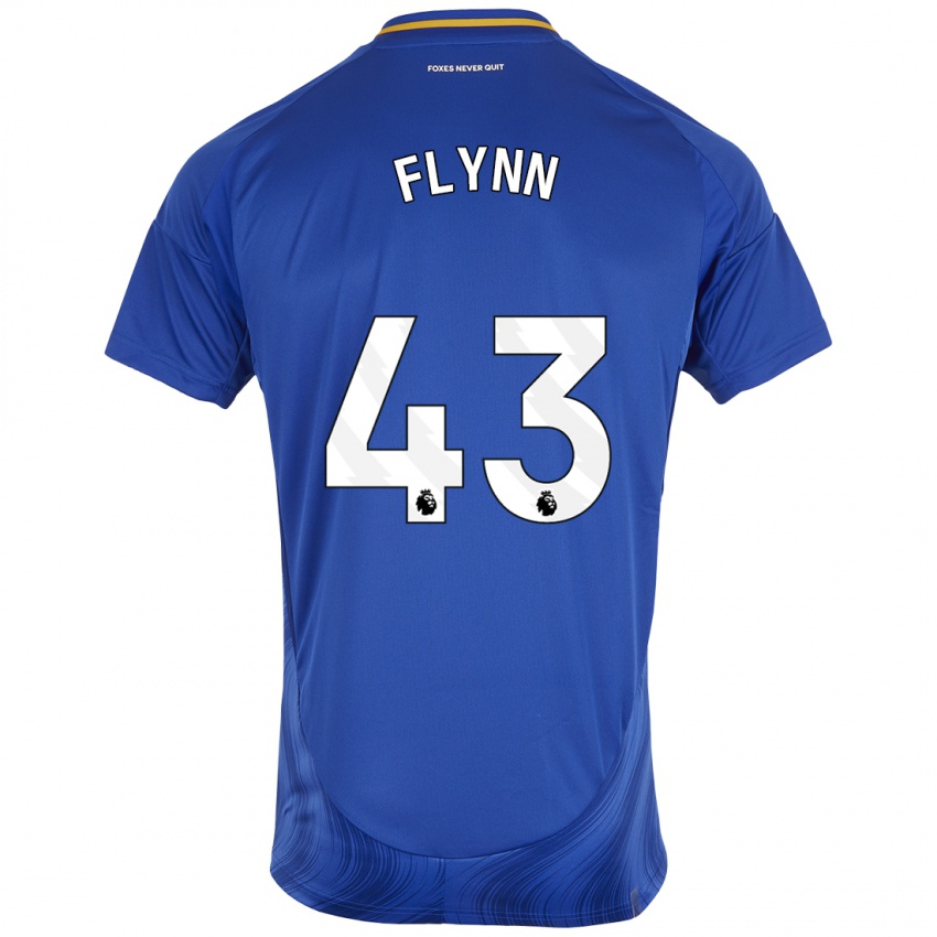 Børn Shane Flynn #43 Blå Hvid Hjemmebane Spillertrøjer 2024/25 Trøje T-Shirt